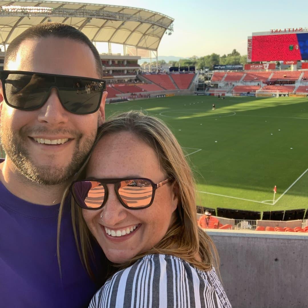 Salt Lake Real game our first summer together.