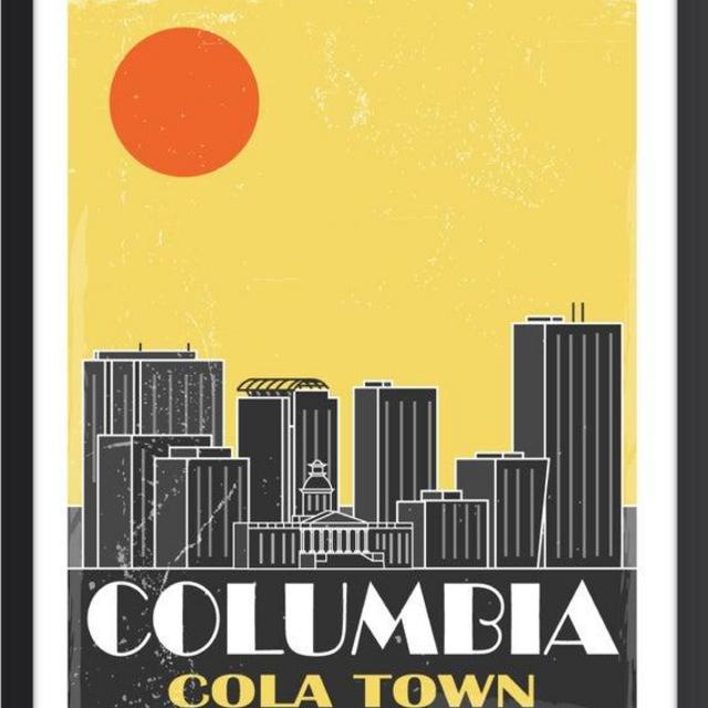 Columbia South Carolina Skyline Poster Print, Image, Art