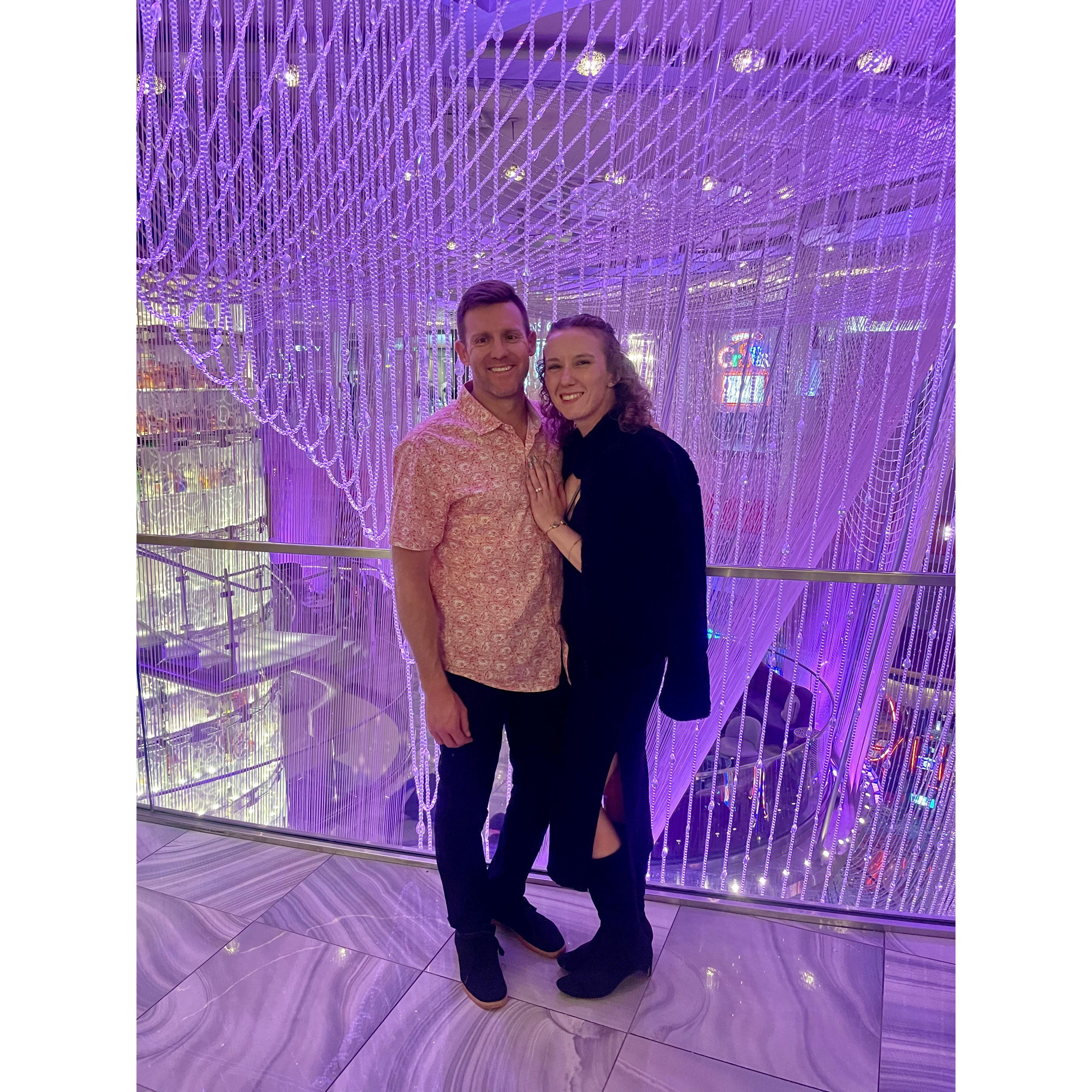 After getting the mouth numbing drink at the Chandelier Bar in Vegas. April 2024