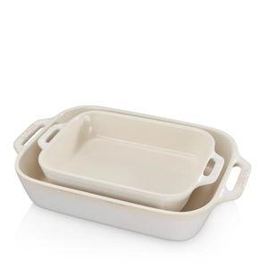 Staub Ceramic Rectangular Baking Dish 2-Piece Set, Ivory | Bloomingdale's Kitchen Essentials