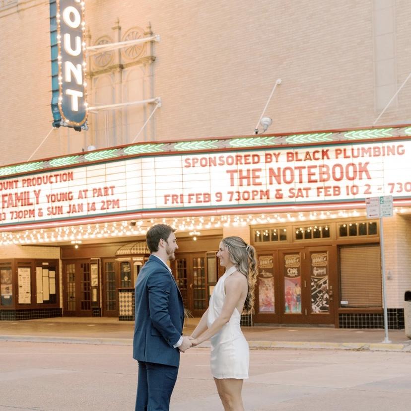 Very fitting that the movie playing is The Notebook