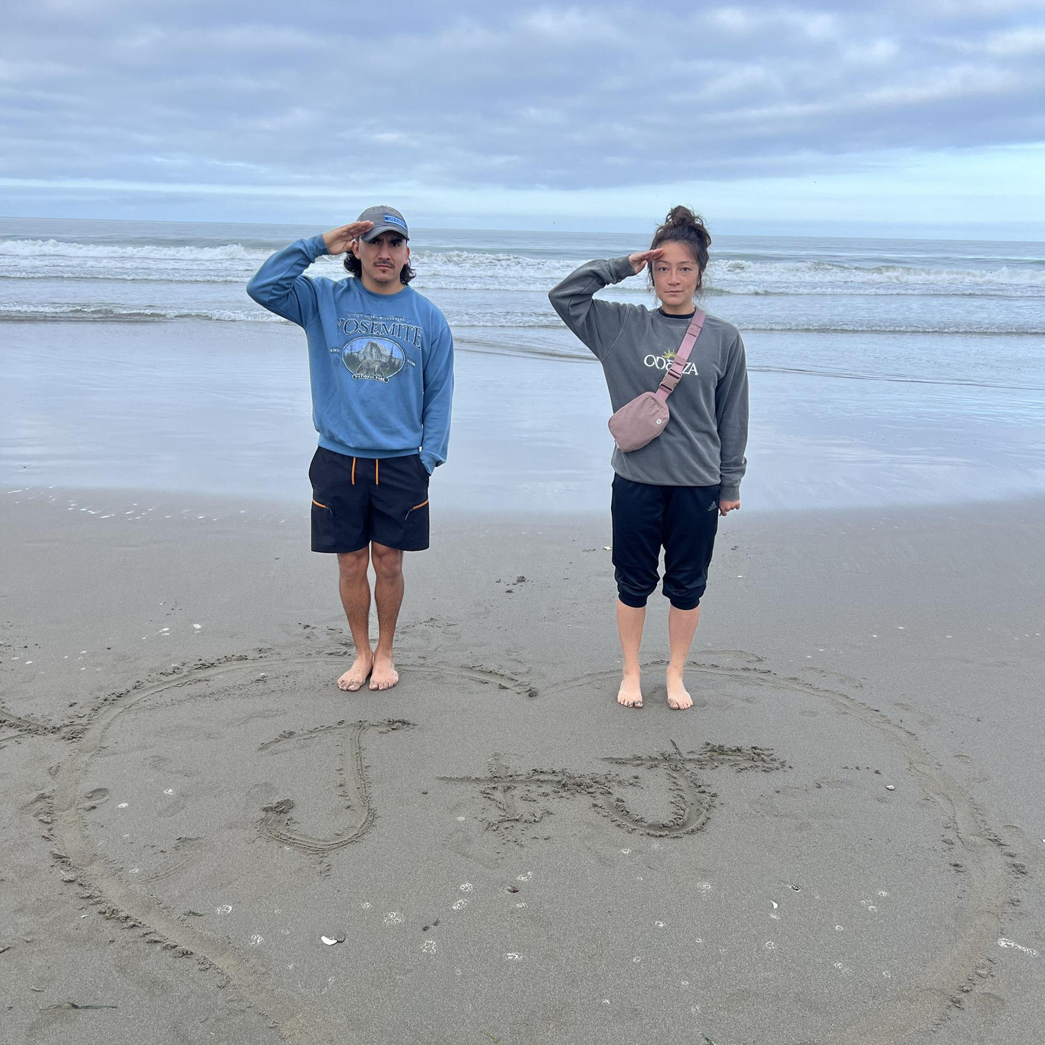J&J reporting for duty at Pajaro Dunes.