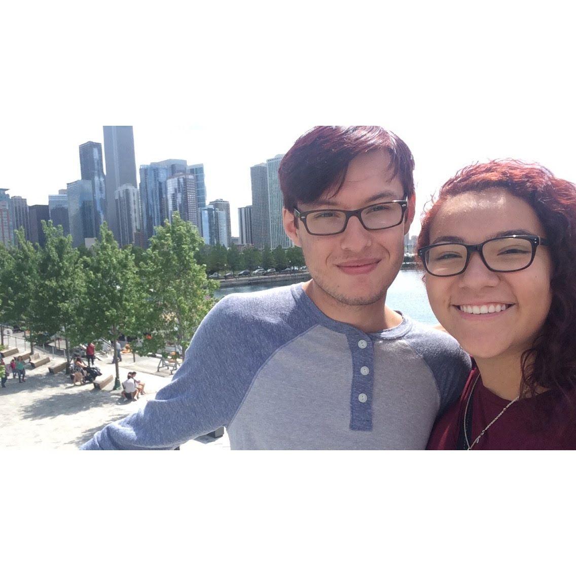 Last day together before going long distance for nine months... featuring purple hair! August 2015