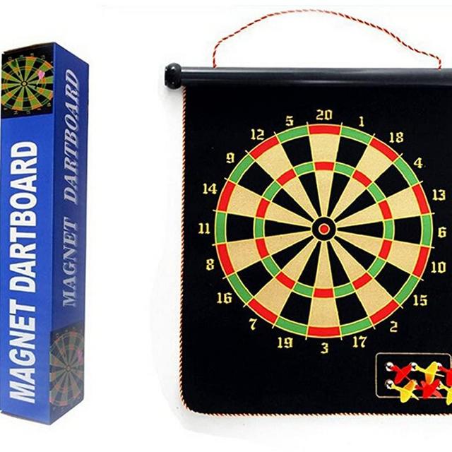 Magnetic Roll-up Dart Board and Bullseye Game w/ Darts