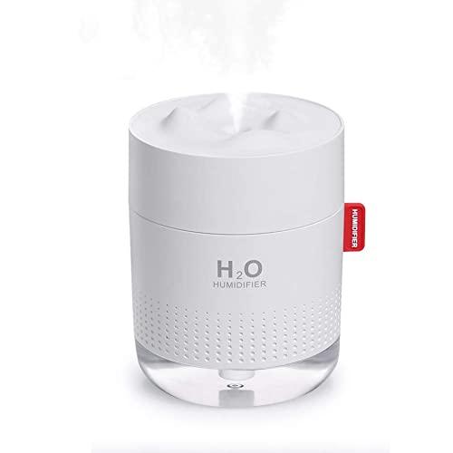 SmartDevil Small Humidifiers, 500ml Desk Humidifiers, Whisper-Quiet Operation, Night Light Function, Two Spray Modes,Auto Shut-Off for Bedroom, Babies Room, Office, Home (White)