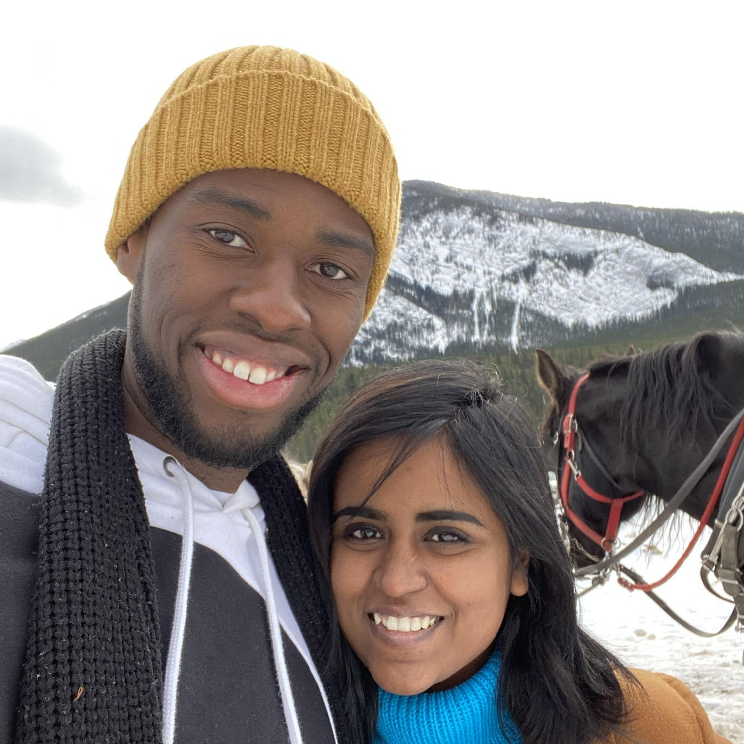 Our first time meeting one another in person! 

Banff, Alberta