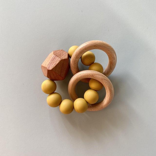 Silicone & Wood Teething Ring
