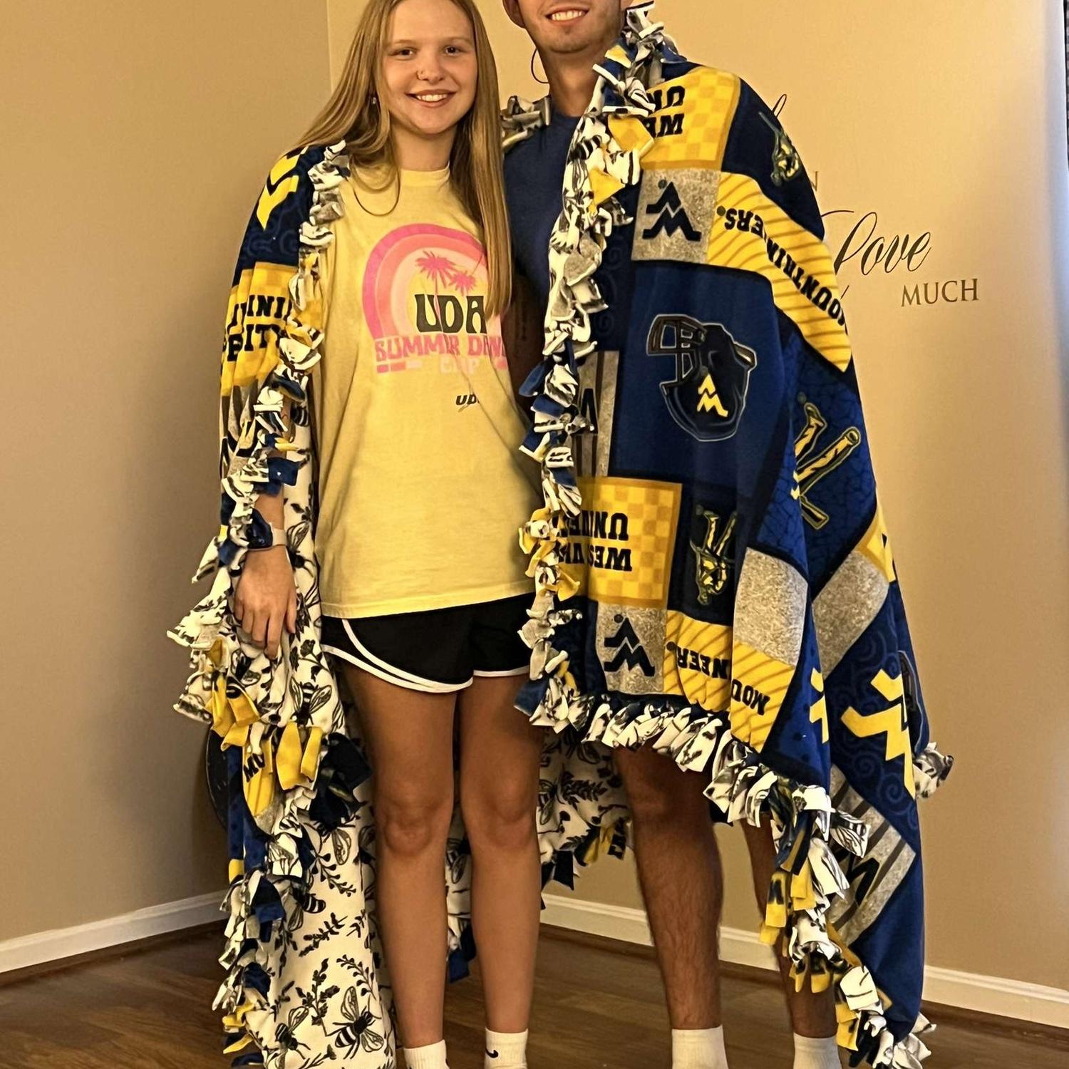 blanket we made a week into dating