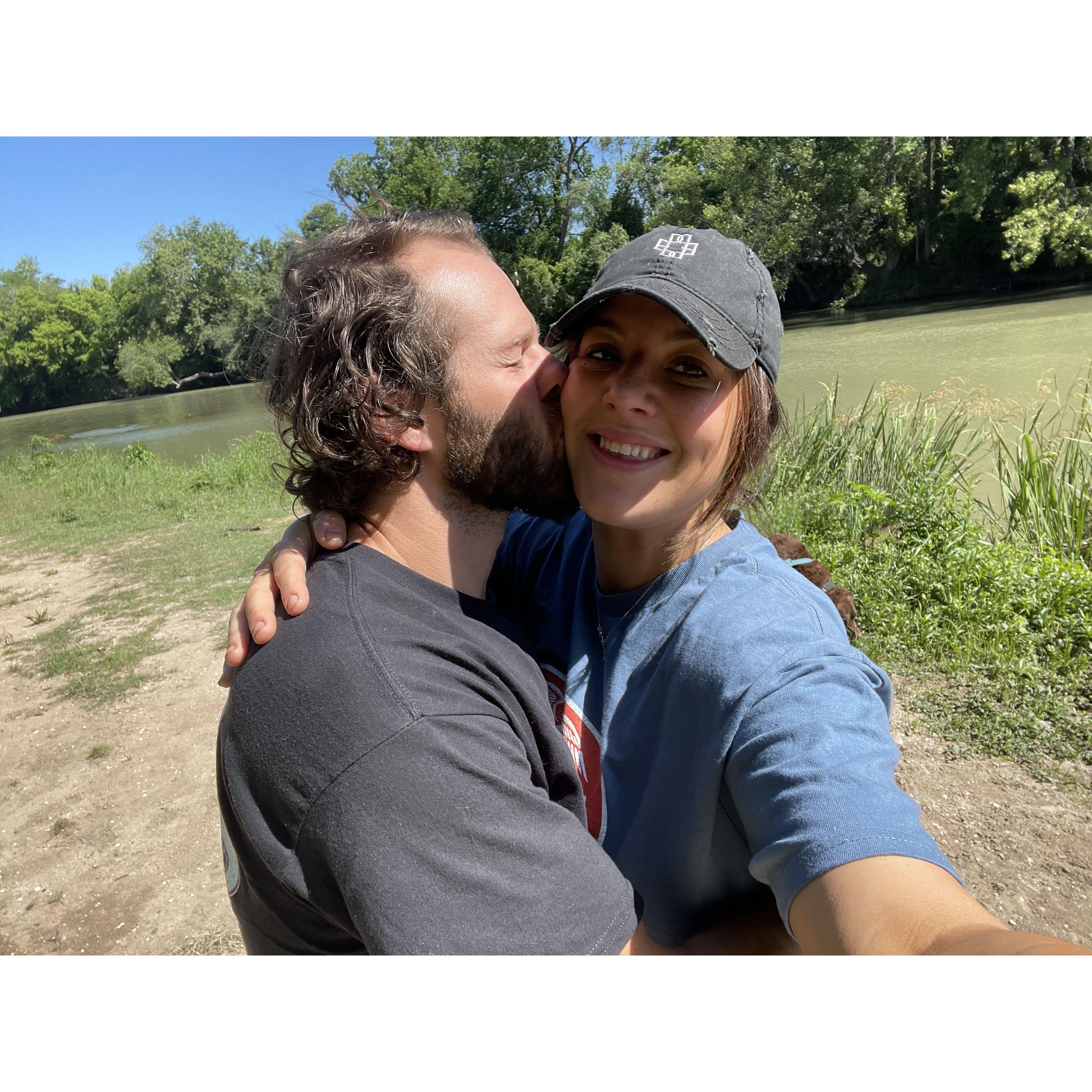 This was the morning we woke up at our campsite in Austin after a 13 hour day driving! We didn't get in to camp until 3am.