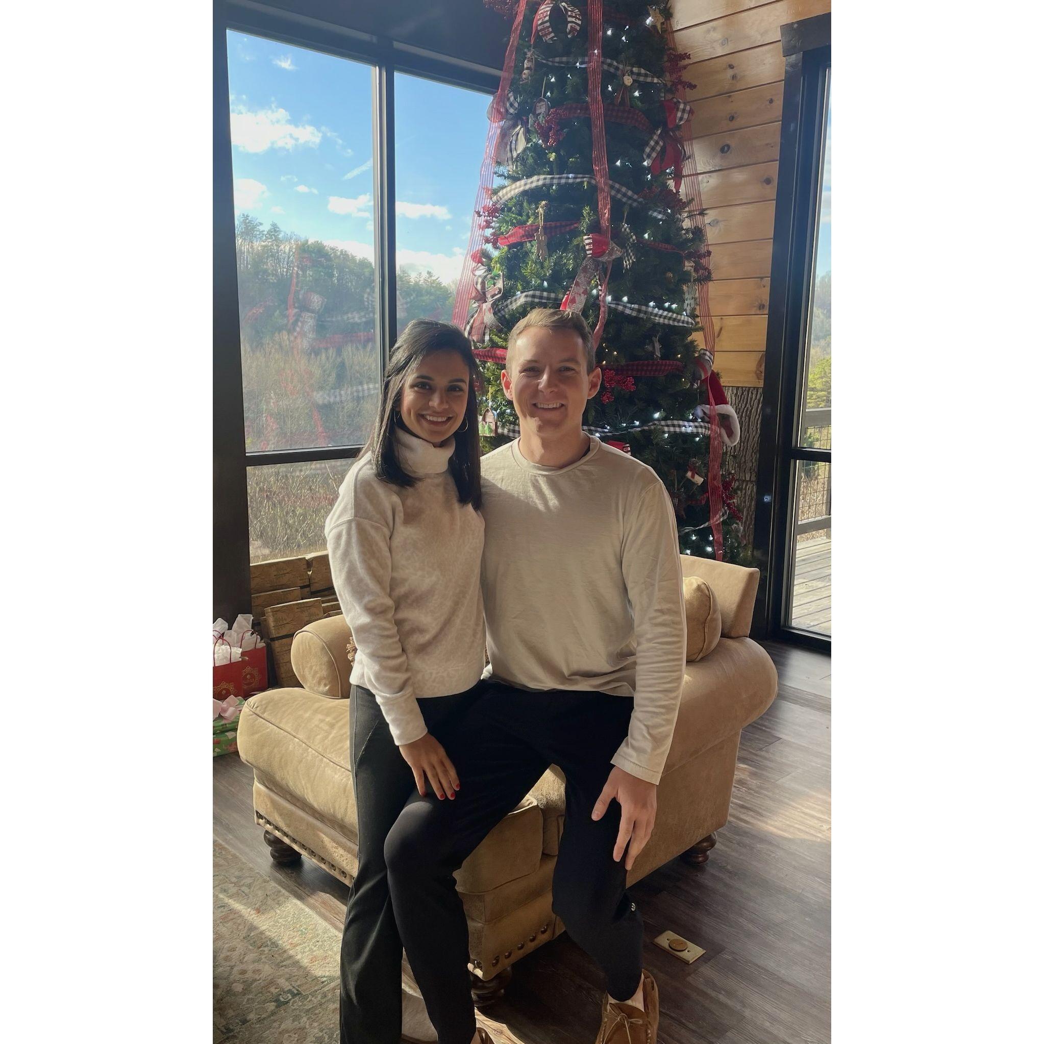Our first Christmas together in 2022! You can catch us color coordinating any time