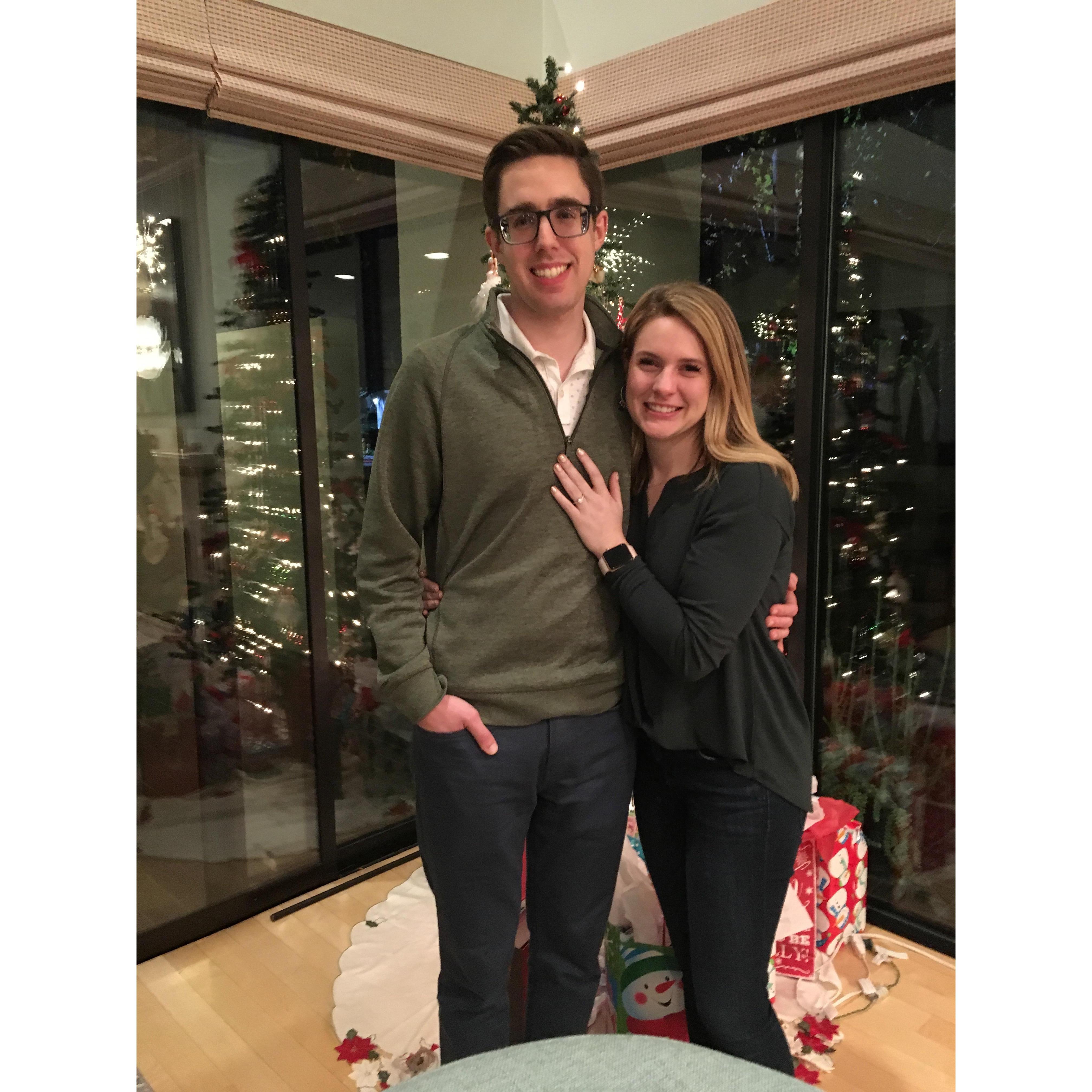 The day we got engaged, in Pasadena CA at 1 am on January 1, 2019!
