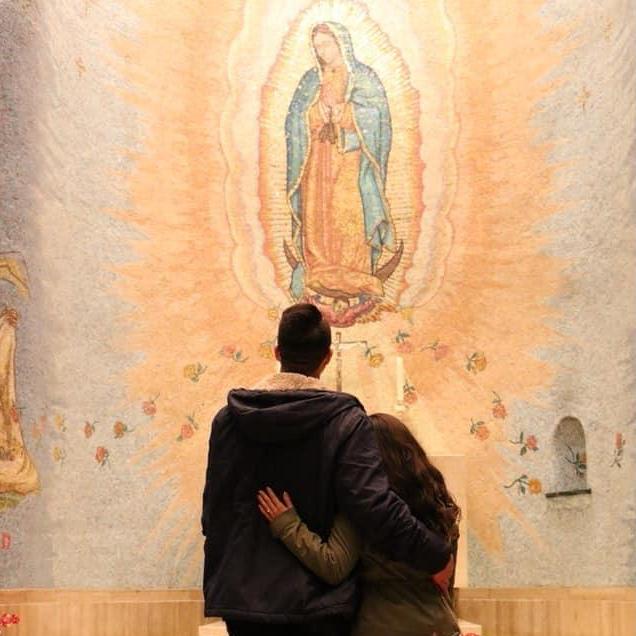 December 2019.
Randall and Bianca just praying to the Virgin Mary after becoming engaged.