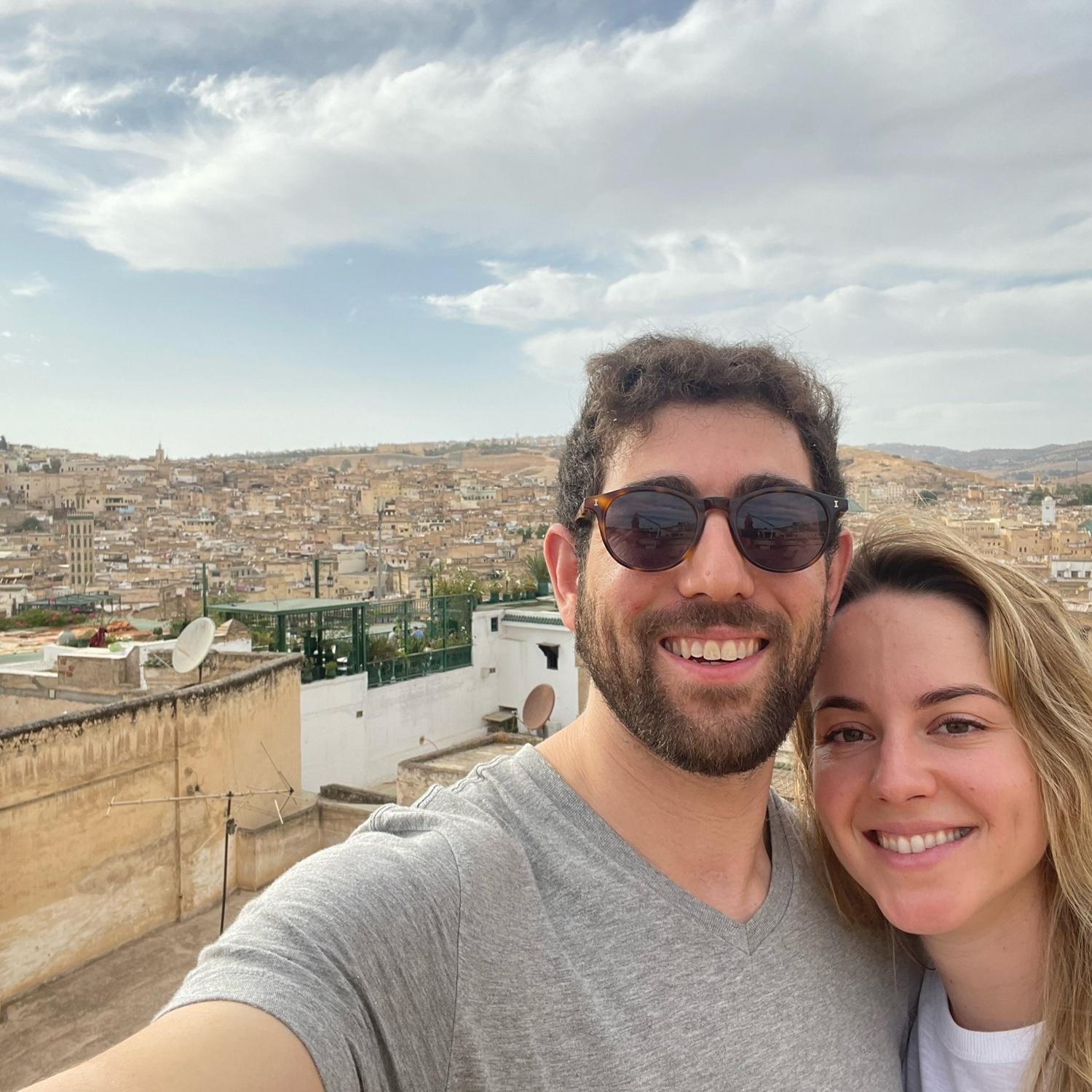 Our first international trip! Let us know if you need a moroccan rug, we accidentally bought 12.