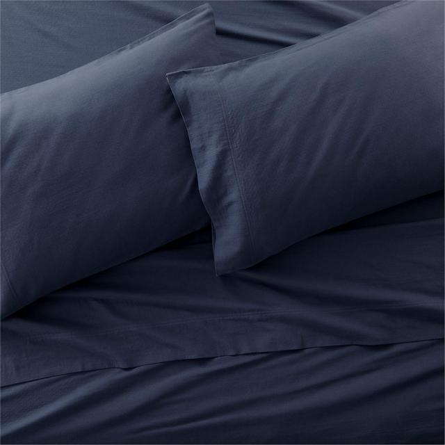 Organic Double Weave Indigo Blue Full/Queen Sheet Set
