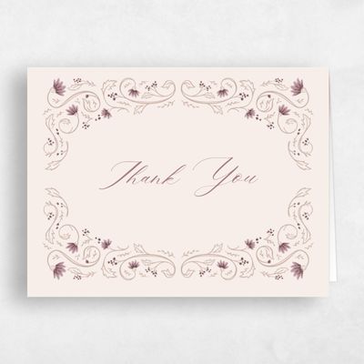 Linen, Beige Wedding Thank You - Sabriel Landscape