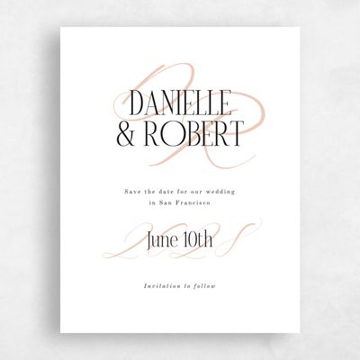 White Wedding Save the Date - Palenque Portrait