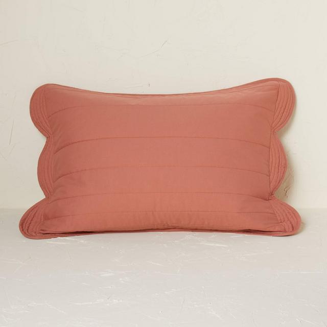 Standard Scalloped Edge Quilt Sham Terracotta - Opalhouse™ designed with Jungalow™