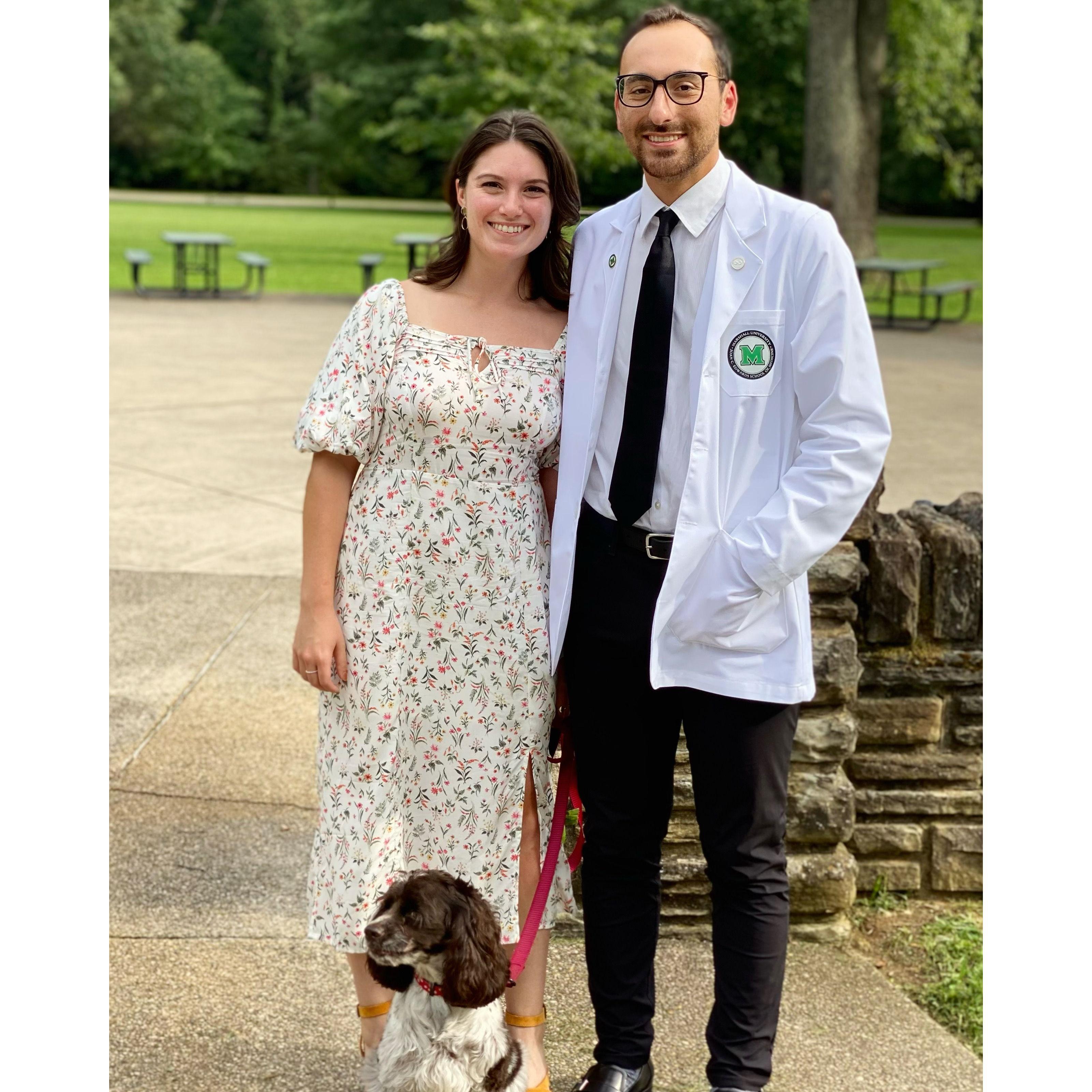 Saaman's white coat ceremony, Huntington, 2022.