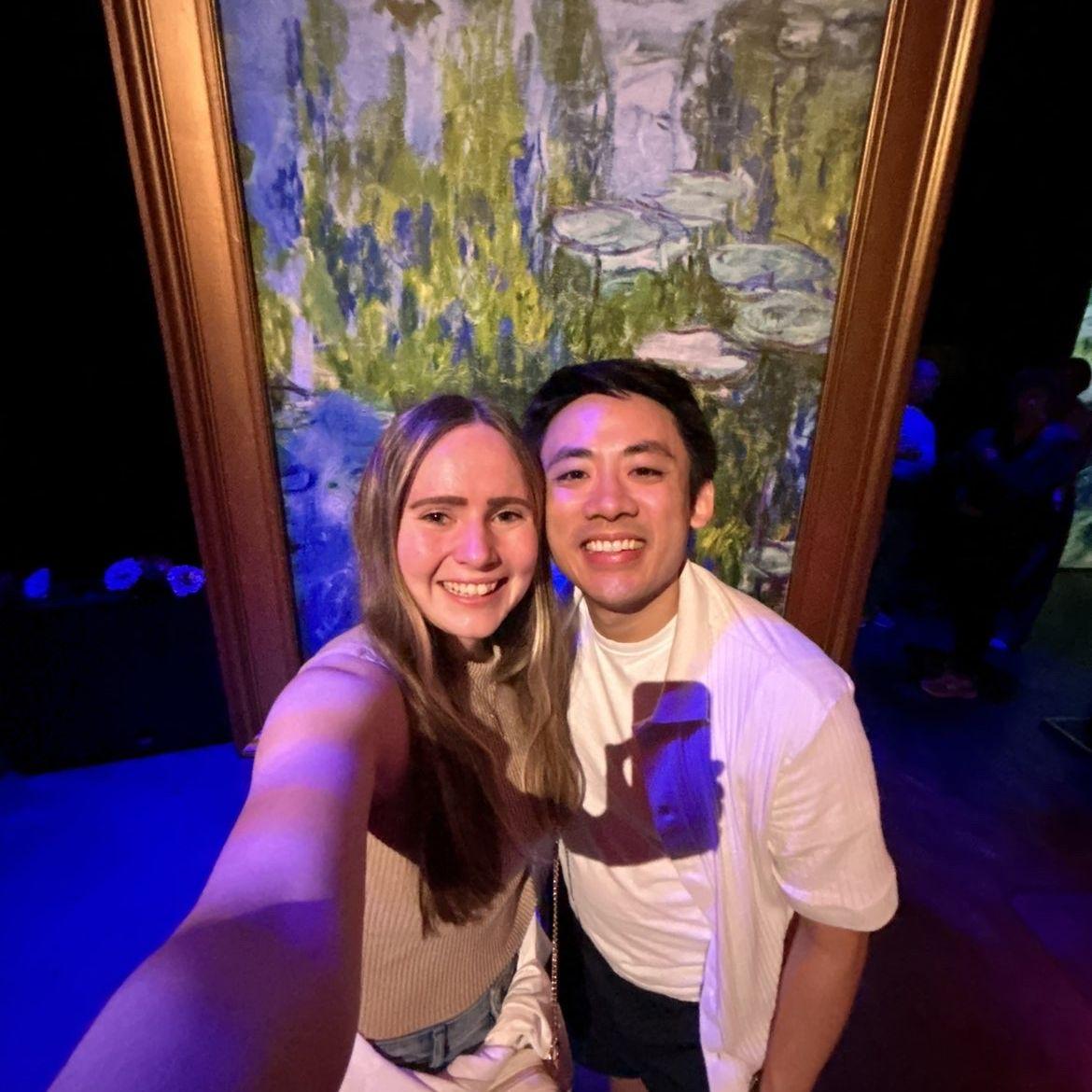 Appreciating art at the Monet & Van Gogh Experience in CT - June 2025