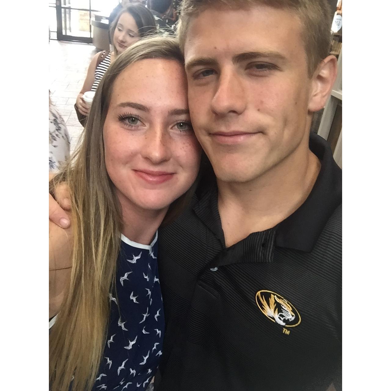 An awkward selfie at The Chapel in Sandusky when I realized I liked Aaron and was too scared to ask for a normal photo (lol).