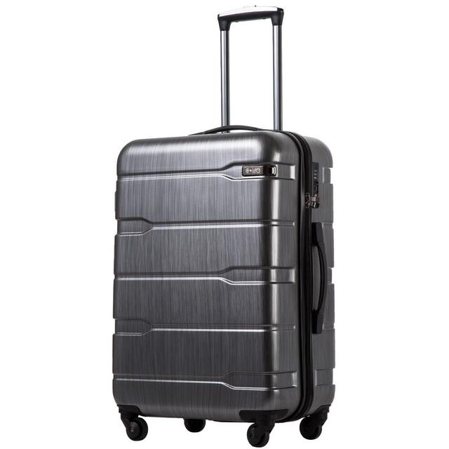 Coolife Luggage Expandable(only 28") Suitcase PC+ABS Spinner Built-In TSA lock 20in 24in 28in Carry on