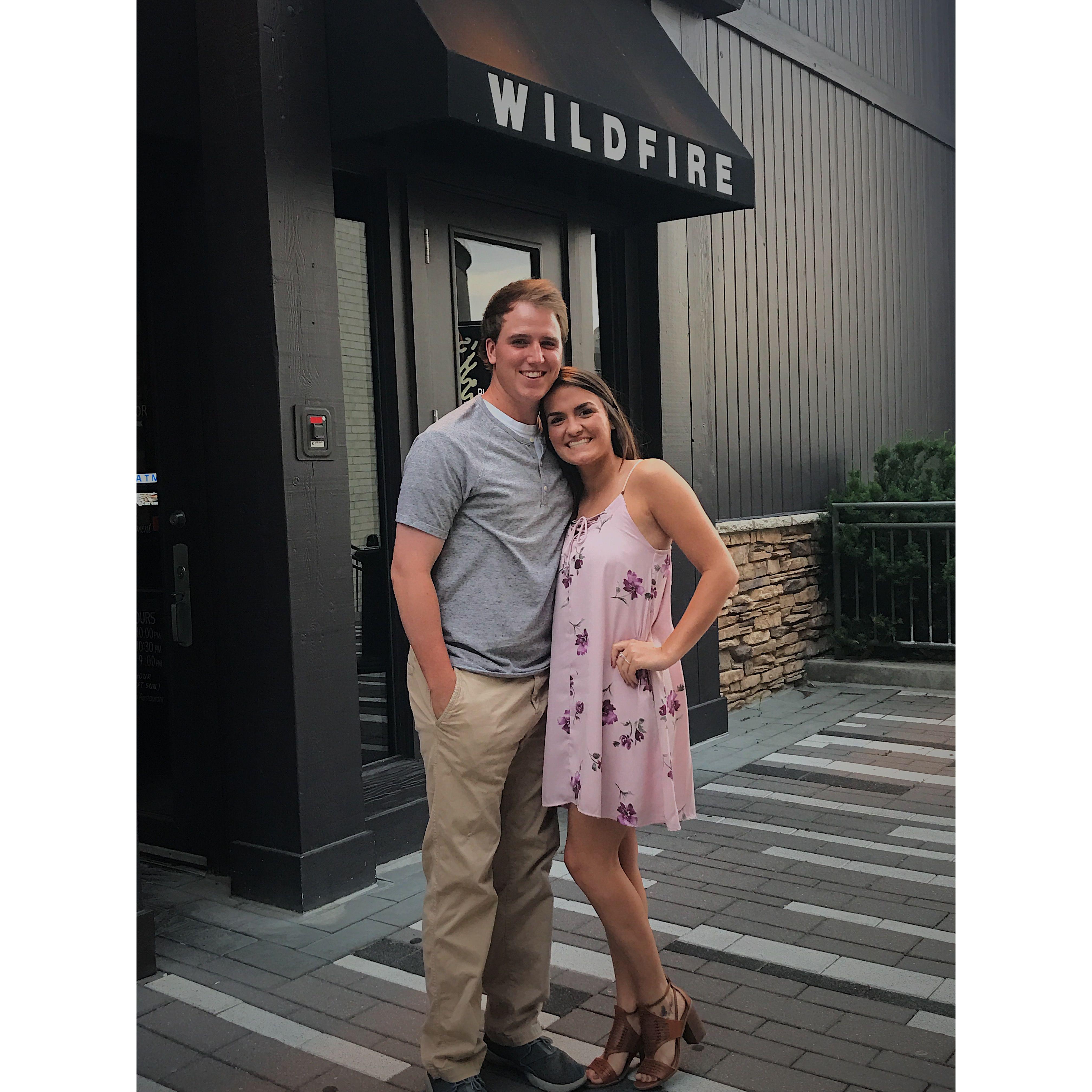 Our 1st Anniversary date to Wildfire