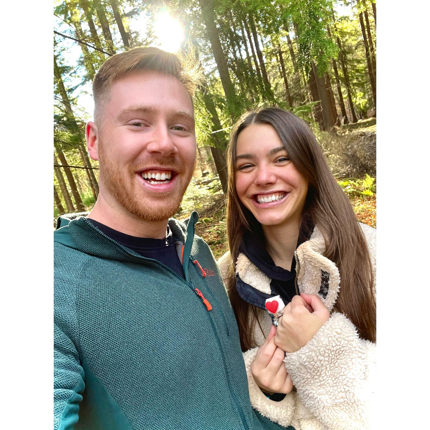 The day Connor proposed he picked out the perfect harribo ring and stuck a marshmallow onto it. The two of them then got lost in a woods of fairy houses and Connor had to eat the ring to survive.
