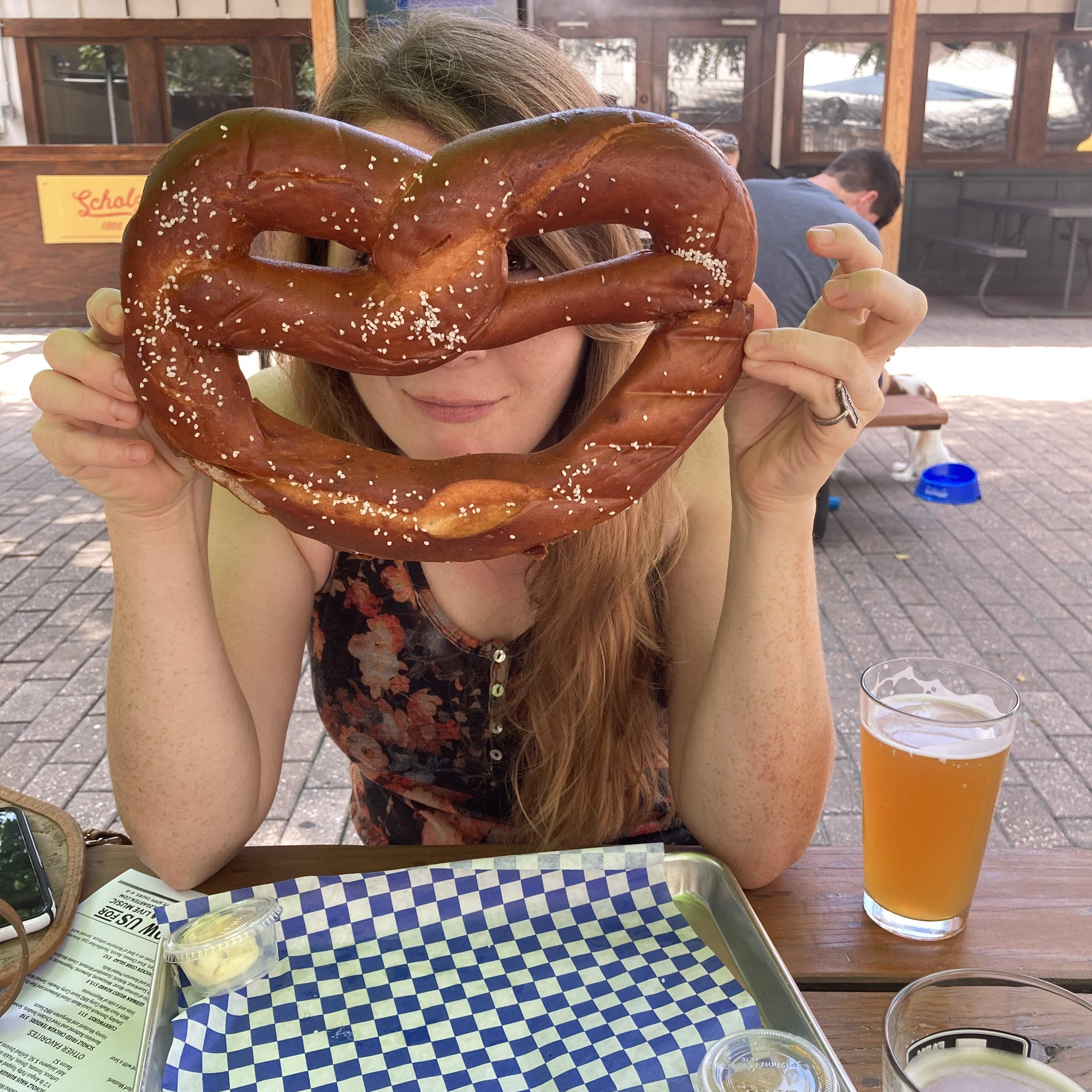 This pretzel is bigger than my head!