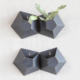 Hexagonal Iron Wall Vase