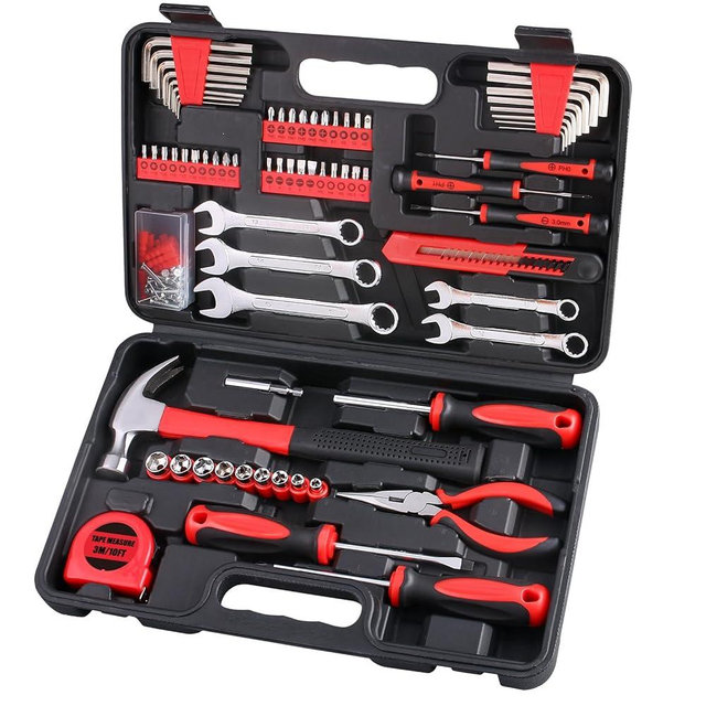 WINNER 175-Piece Multi-Purpose Automotive and Household Tool Kit in Toolbox Storage Case, Perfect for General Home and Auto Repairs, House DIY Project, Garage, Car, Travel Emergency, Housewarming Gift