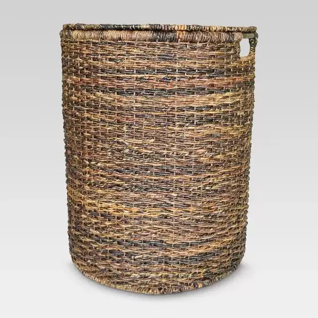 Wicker Hamper Dark Global Brown 25"x13"x20" - Threshold™