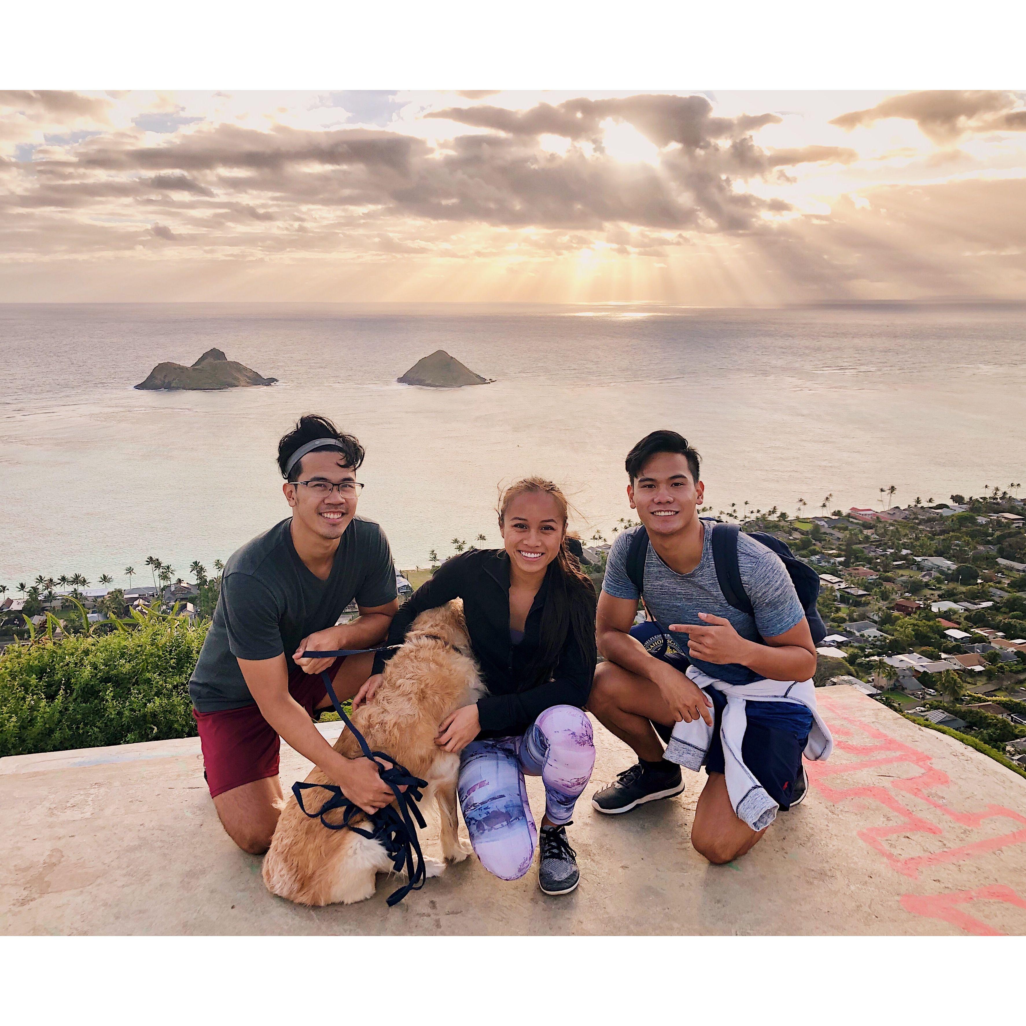 Lanikai Hike with Duke and Matthew