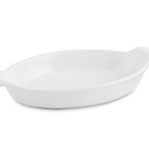 Le Creuset Heritage Stoneware Oval Gratin, 11", White