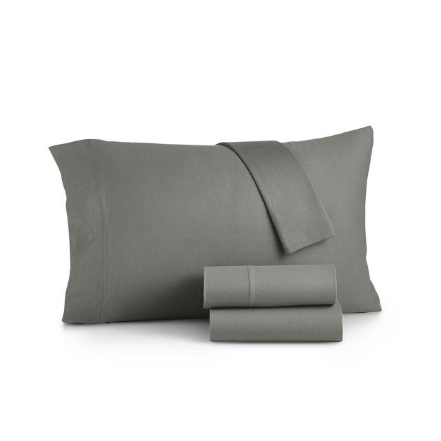CLOSEOUT! Martha Stewart Essentials Jersey Knit 4 Pc. Sheet Set, Queen, Created for Macy's