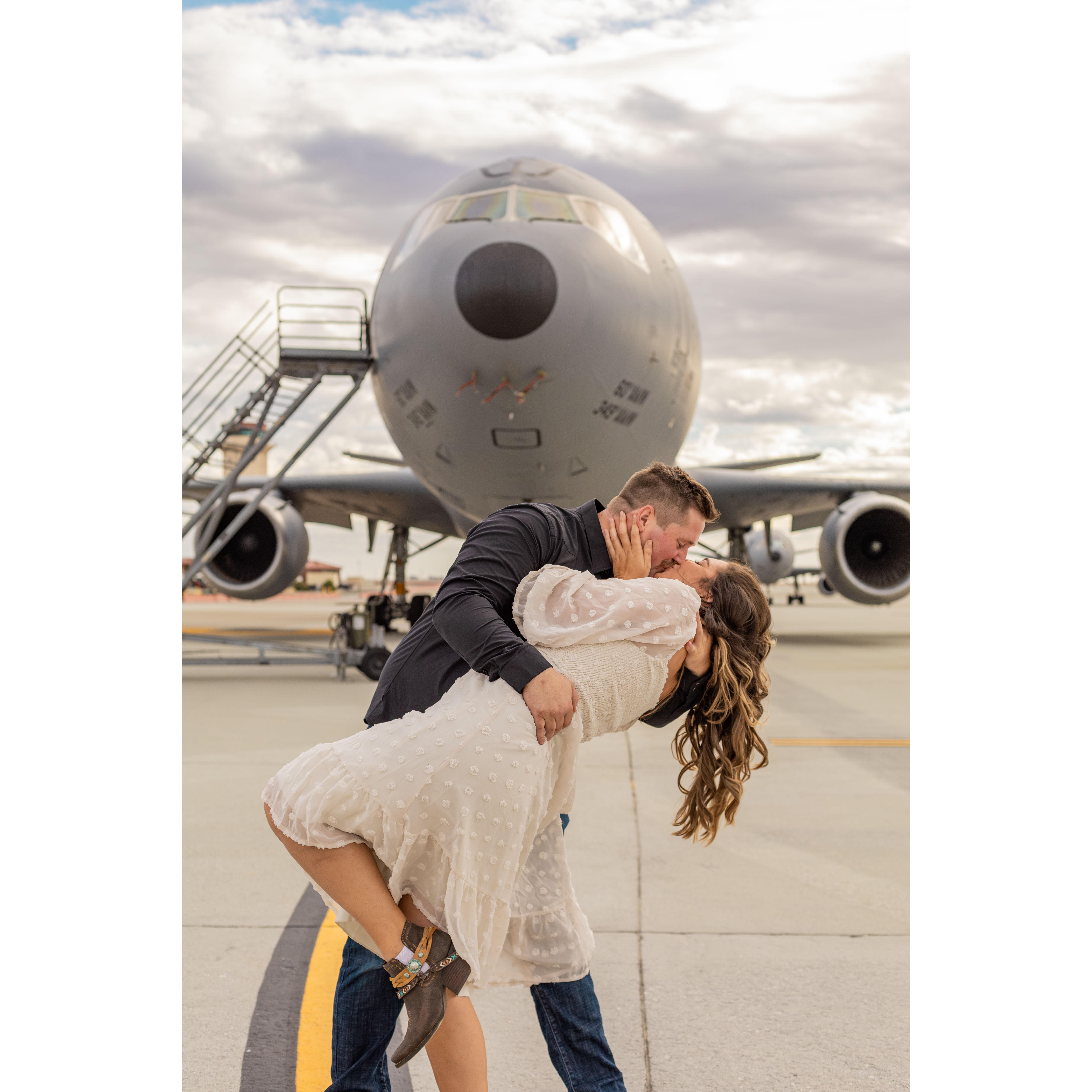 Photoshoot on the Travis Air Force Base Flight line