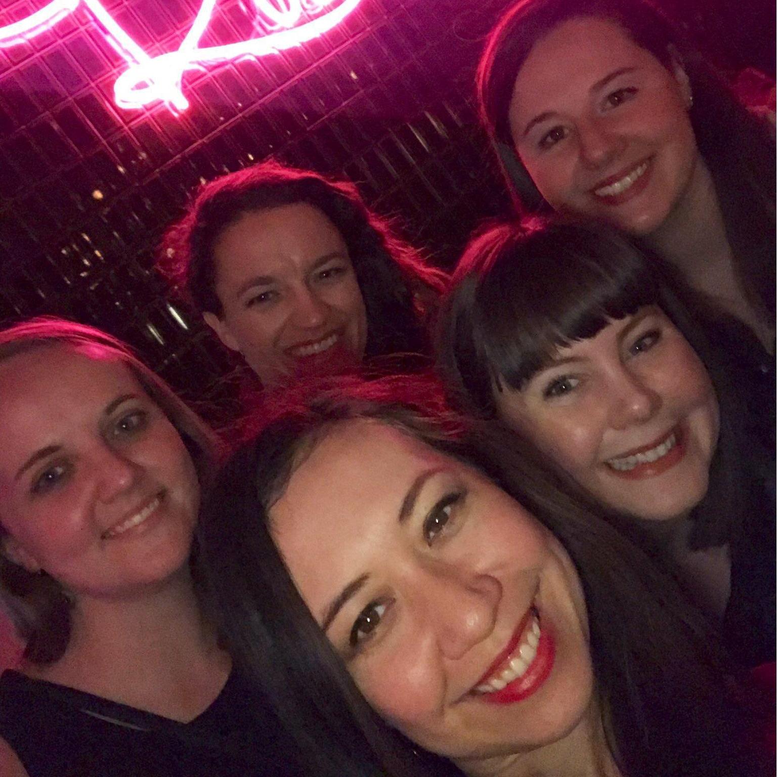 A handful of Katrina's bridesmaids!