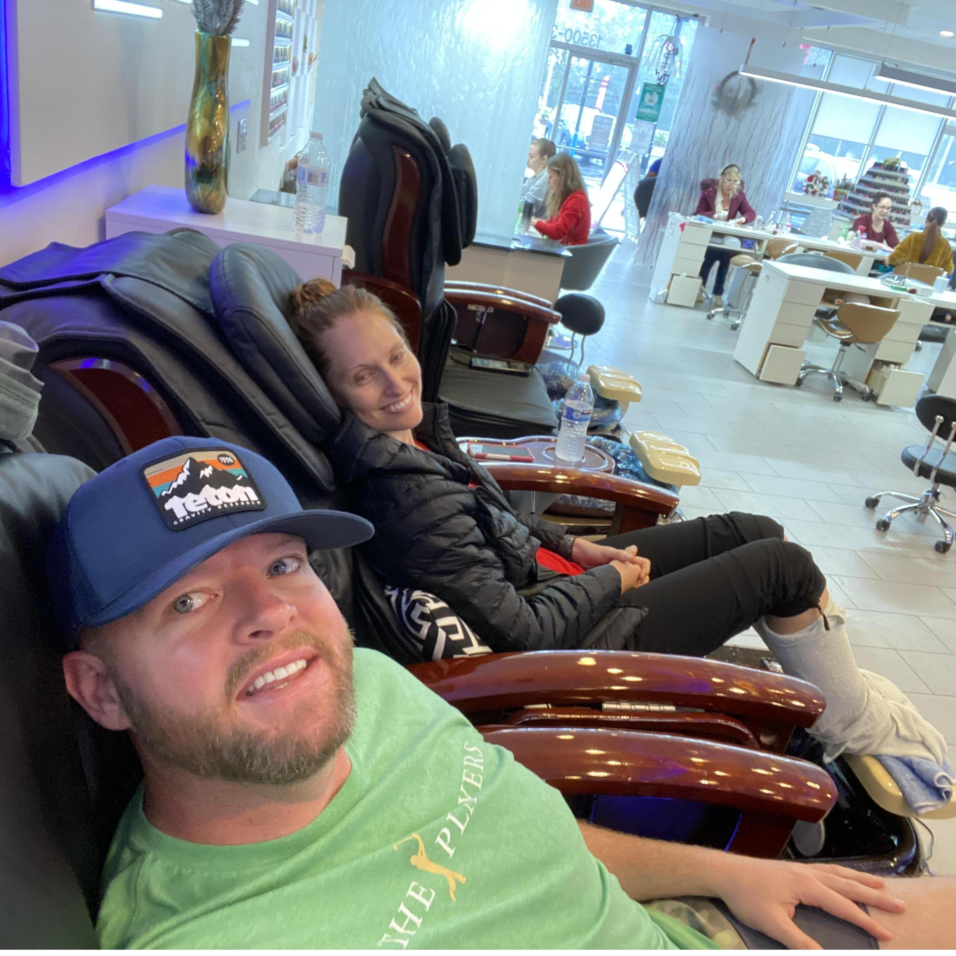 Pre-wedding mani/pedi