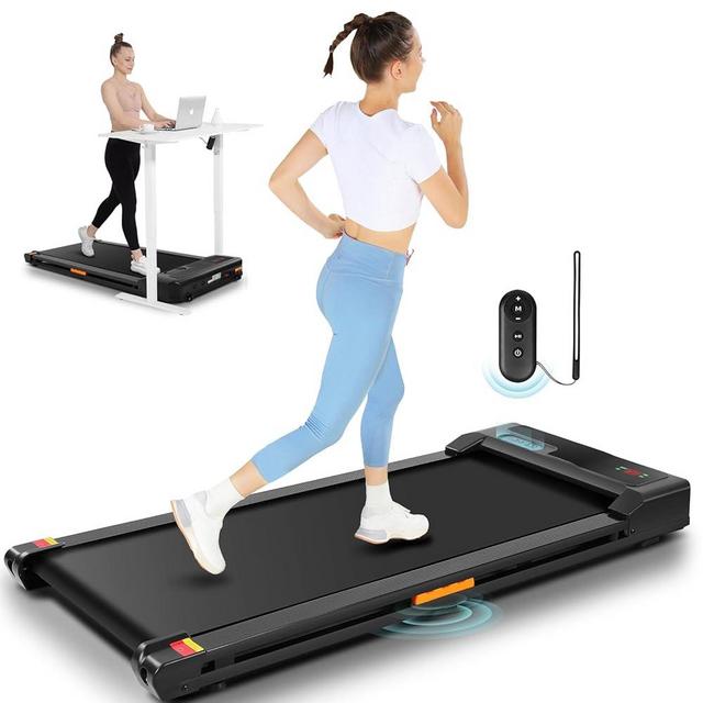 ANCHEER Under Desk Treadmill, 300LBS Capacity Compact Treadmills for Home/Office, 2.5HP Portable Walking Pad Treadmill with Remote Control Walking Jogging Running Exercise Machine