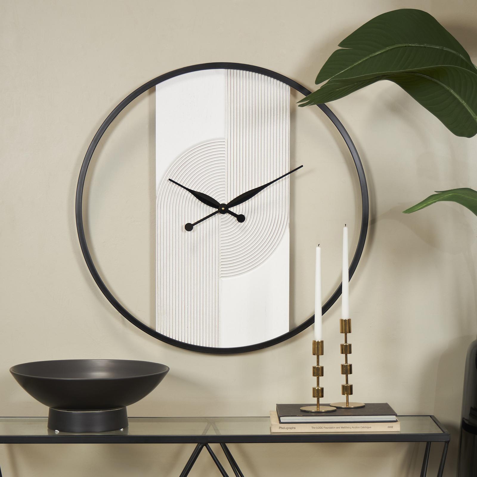Tisbury Lane, Line Art Decorative Wall Clock with Accent | Zola
