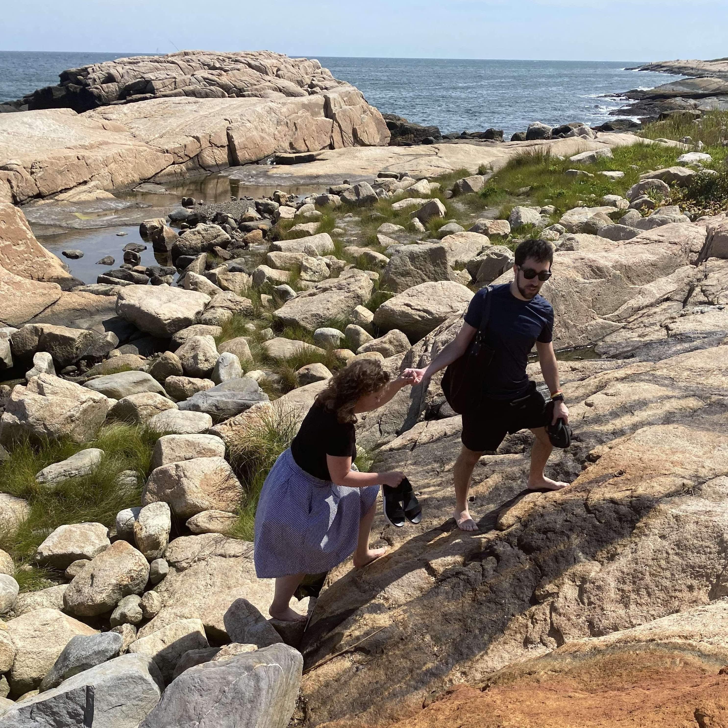 Find yourself a man who will hold your bag while escorting you over all the slippery rocks.