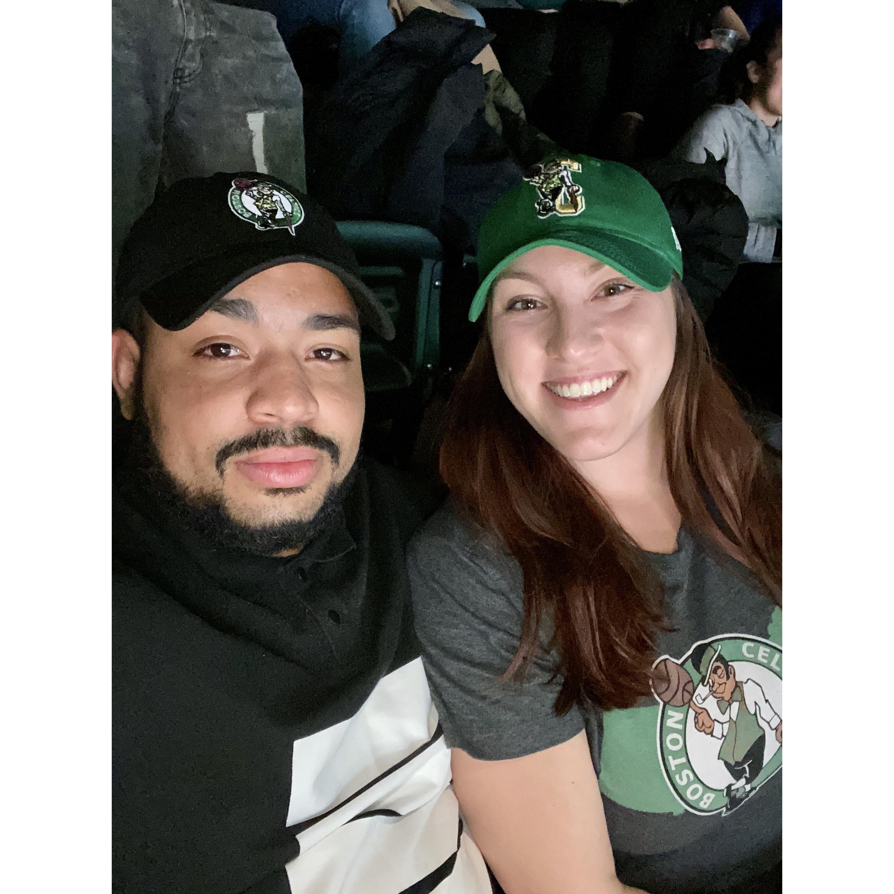 Riany's first Celtics game!