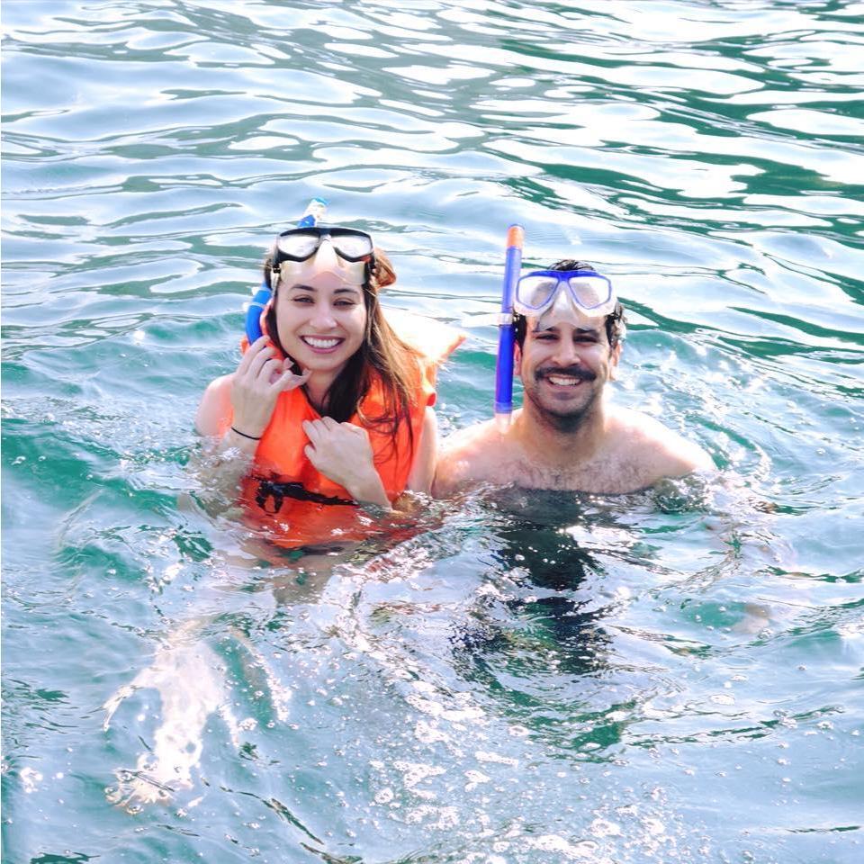 Snorkeling in Puerto Vallarta with Kevin's mustache