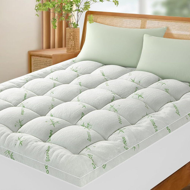 Baauye Mattress Topper Queen,1200 GSM Cooling Mattress Pad,Extra Thick Pillow Top Mattress Topper for Back Pain with 8"-18" Deep Pocket(60"x80")
