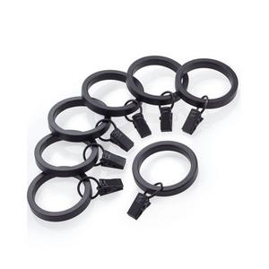 Crate and Barrel Black Curtain Rings