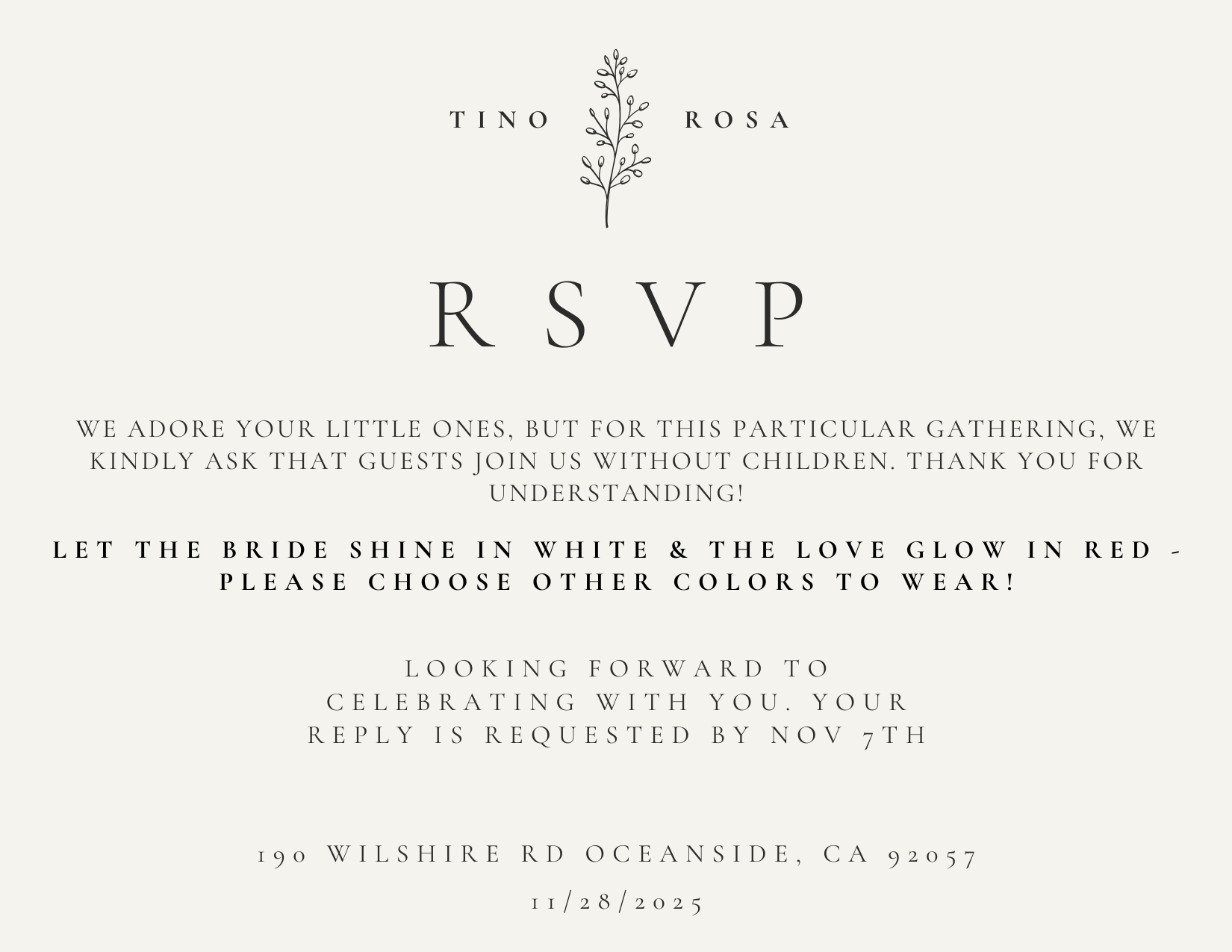 The Wedding Website of Rosalina Medina and Tino Rodriguez