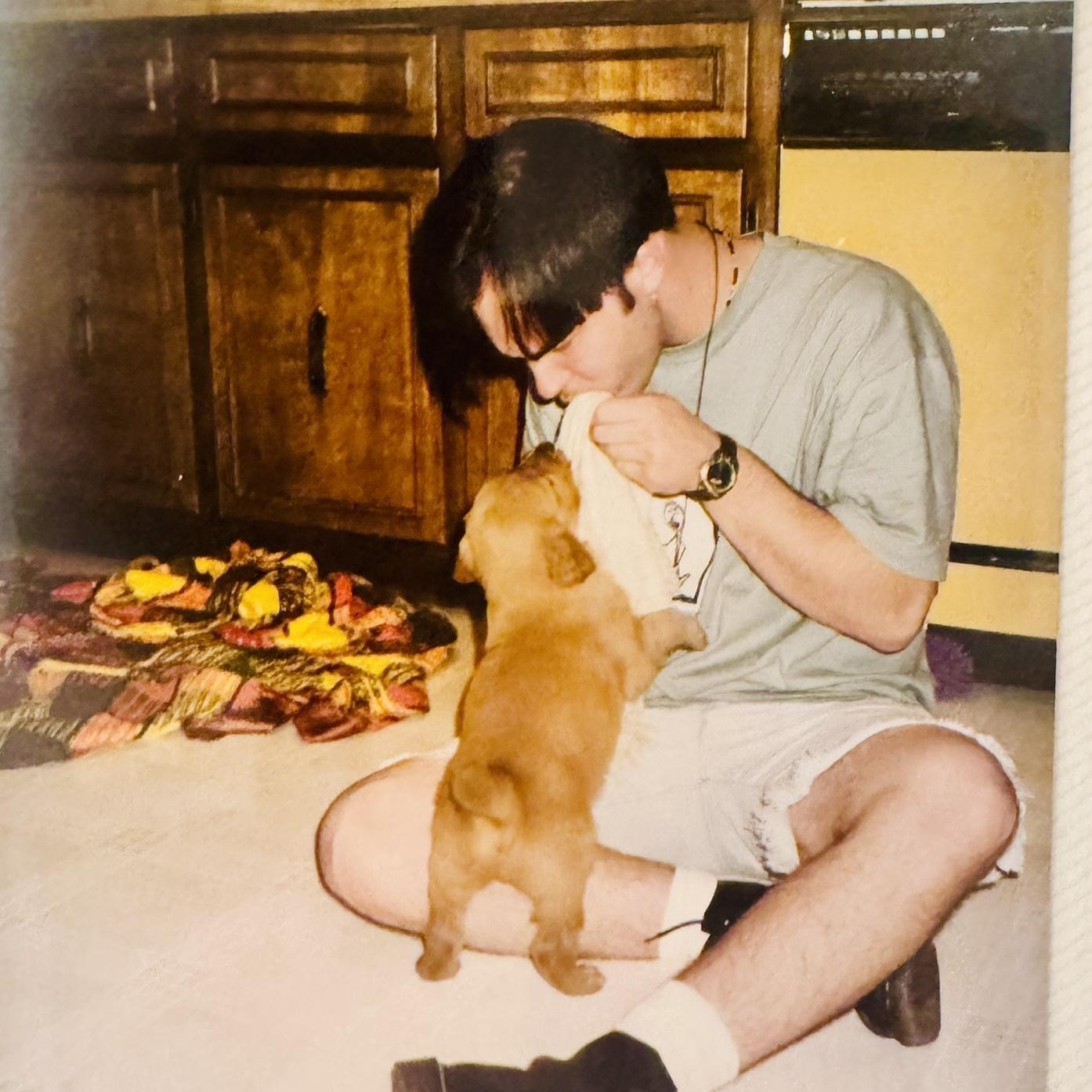 Scott playing with Killian 1994
