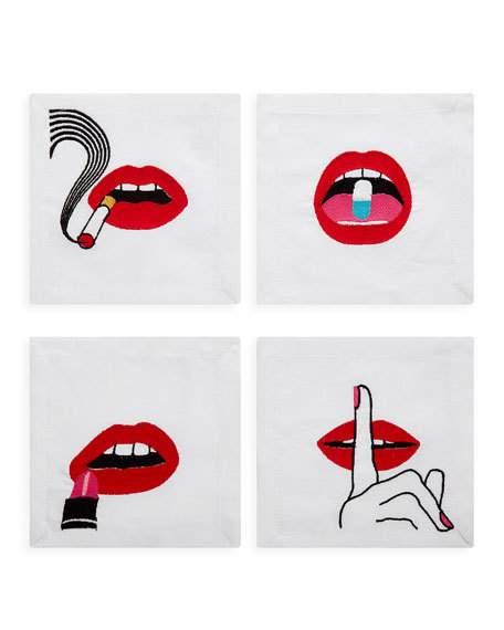 Jonathan AdlerLips Linen Napkin Set