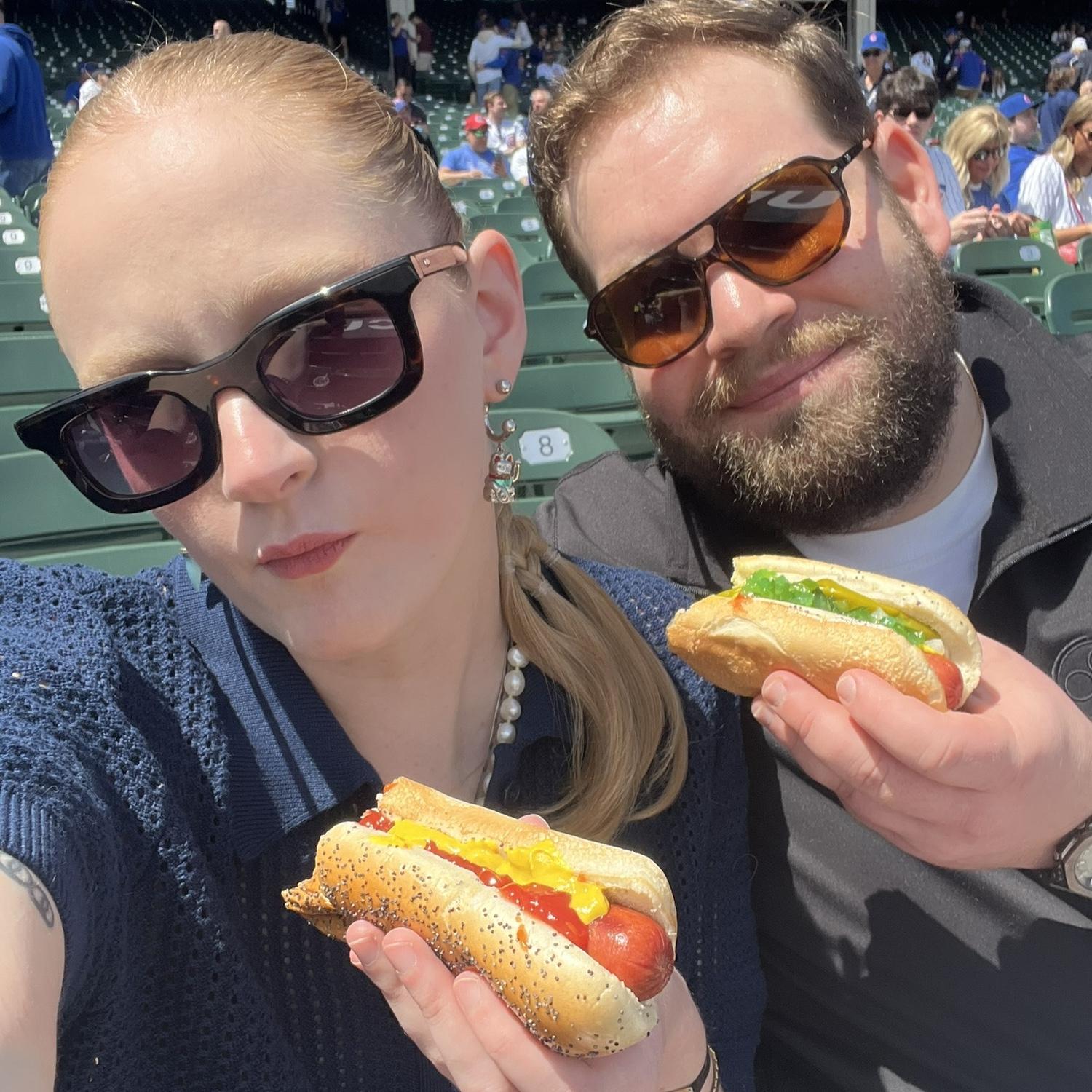 obligatory cubs game hot dog selfie!!!
