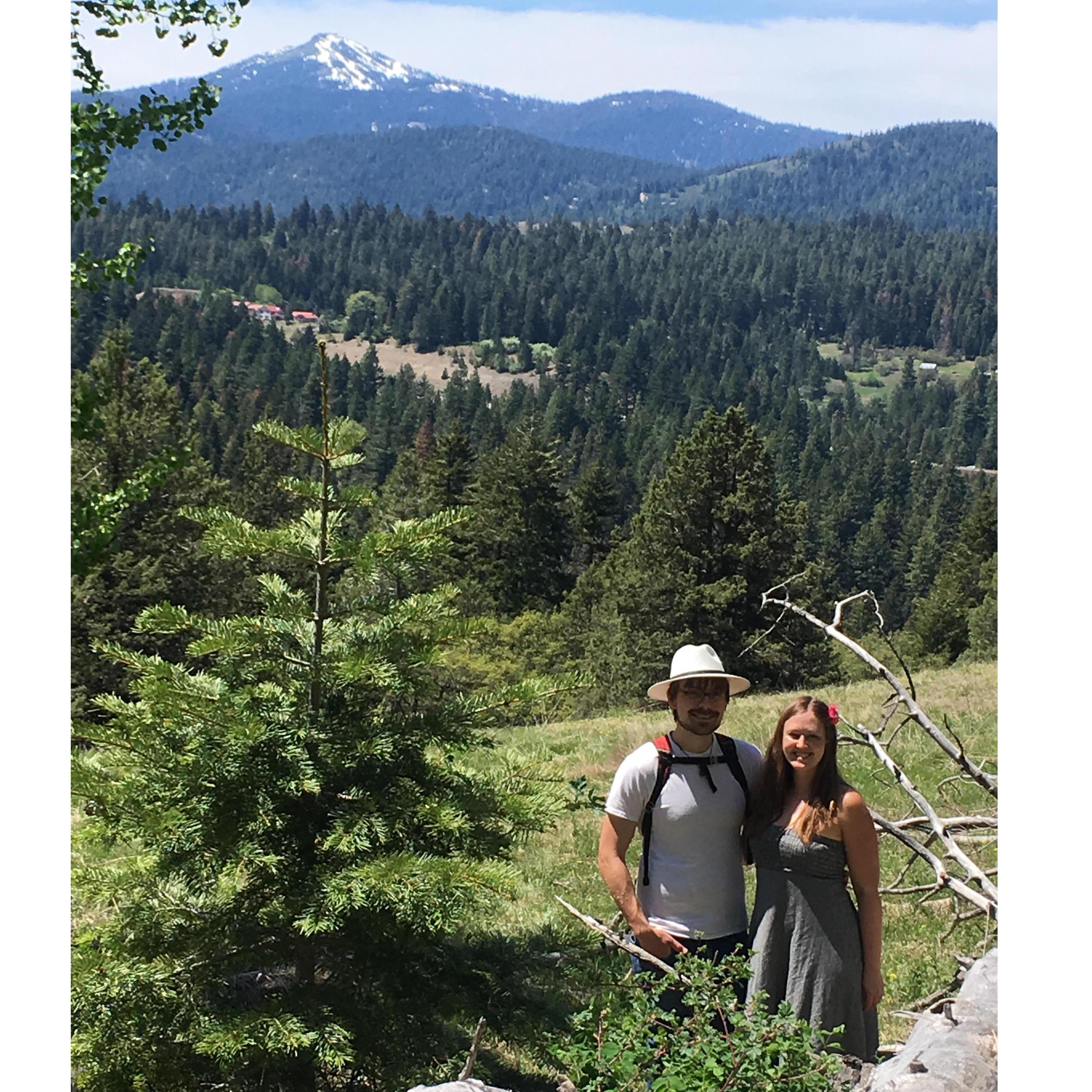 Hiking with Mt. Ashland in the background. Photo by Beth Martin.