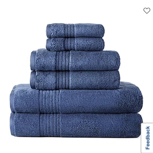 Liz Claiborne Signature Plush Solid 6-pc. Towel Set - Summit Blue